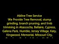 #1 Sugar Land tree service professional? Aldine Texas pine cut removal