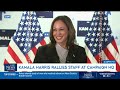 'We have work to do:' Kamala Harris rallies staff at campaign HQ | U.S. ELECTION