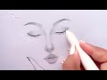 Easy way to draw a face || Pencil Sketch for beginners || Güzel Kız Çizimi