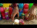 SPIDER-MAN & Big Toothpaste Eruption from Turtle pit, Giant Mtn Dew & Sprite, Coca Cola vs Mentos