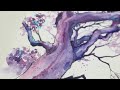 Pen & Ink Meets Watercolor Magic | A Relaxing Tree | Camel Mop Brush