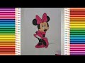 Minnie Mouse desenho animado infantil da disney pintando desenhos brincadeiras pra crianças kids