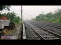 Extremely Devastated fast speed of Express train in Rain: Violently Attack Railgate