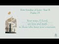 Psalm 25 - First Sunday of Lent - Year B