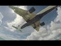 BOEING 747 low LANDING above THE BEACH - St Maarten and Maho Beach (4K)