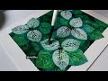 Depth Green Leaves painting process / Summer landscape painting / Leaf painting process / Botanical