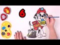 PAW PATROL 🐾 Colorea a CHASE con garrapatas 🐾🪳 Dibujos para niños