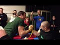 Devon Larratt vs Janis Amolins practice right arm  2012!