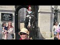 KING'S HORSE MAKES RUSSIAN-AMERICAN TOURIST CRY - I speak with her at Horse Guards!