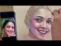 How to draw using cheap Oil Pastels | Kiara Advani painting