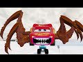 Epic Escape From Monster McQueen Eater, Megahorn, Lightning McQueen Eater Giant Bot|BeamNG.Drive