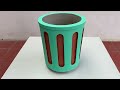 New Ideas - How To Make Simple Cement Flower Pots From Plastic Containers And Styrofoam