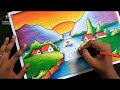 Easy Scenery Drawing for Kids-Step by Step