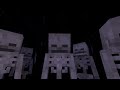 Skeletons staring meme in Minecraft