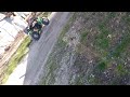 loud minibike in alley