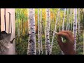 Painting Aspen Trees - Time Lapse
