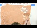 Stenciling An Accent Wall With A Willow Stencil Pattern By William Morris And Cutting Edge Stencils