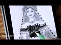 How to draw a wedding girl very easy step by step #artdrawing #trending  #pecilskitch #youtubevideo