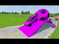 TRANSPORTING PIXAR CARS & FRUITS WITH COLORED & JOHN DEERE vs CLAAS vs TRACTORS - BeamNG.drive