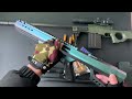 Special police weapon toy set unboxing, Barrett sniper rifle, Glock toy pistol, bomb, gas mask