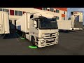 Transporting Frozen Hake using an Actros|from Cuiabá|EuroTruckSimulator2 |pxnv9 steering in full hd