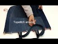 Large jeans tote bag tutorial | jeans bag making at home | DIY UPCYCLED DENIM TOTE BAG | BAG SEWING