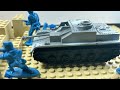 The blue army men attack(army men stop motion)