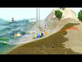 New LEGO Mine Flood Disaster - LEGO Tsunami Dam Breach Experiment And Wave Machine vs Minifigs