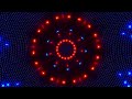 4K Animation. VJ Loop. Circular light with blue and red lights. Kaleidoscope VJ loop