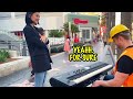 Worker CLEANS UP on Piano - Surprises EVERYONE