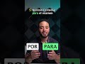 Spanish Vocabulary Practice | Por vs para