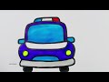 How to draw a Police Car step by step | Police car drawing for kids | easy kids drawing