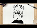 COMO DESENHAR O BART SIMPSON SAD | Bart Simpson Apaixonado | Passo a Passo Simples e Fácil