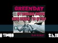 For how long is each Green Day song title sung?