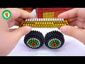 Magnet Challenge - How To Make Mini Car Carrier From Magnetic Balls - Video ASMR 4K
