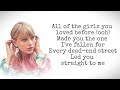 All Of The Girls You Loved Before - Taylor Swift (Lyrics)