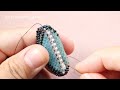 Layered beaded desing for pendant and earring easy to make for beginners. beading tutorial