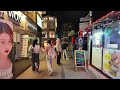 Seoul Konkuk University Station Taste Street, Evening Downtown Streetscape, South Korea, Travel, 4K