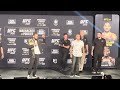 Islam makhachev vs Dustin Poirier press conference and face off