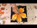 Experimenting with This Yellow FLOWER DIP! - Acrylic Pouring