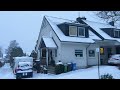 Snowy walking tour in A beautiful German village 4K - snowfall in charming countryside, Germany