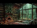 Cozy Fireplace Ambience W/ Rain Sounds🔥🌧️Relaxing Fire & Gentle Rainfall For Sleep