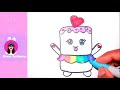 How To Draw a Cartoon Marshmallow Cute and Easy