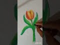 How to make a tulip flower in oil pastel colours # oil pastel colours panting #artwork #panting #art