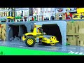 Excavator builds a Tunnel with Blocks