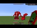 x100 iron golems and Maizen jj and x200 netherite armors combined in minecraft