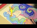 Speed Drawing MLP - Two sisters: CELESTIA and LUNA - My Little Pony - ProMarker Illustration