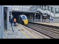 A Nice First Steps at Platform 1 and a GWR Class 800 passing Ealing Broadway for Penzance