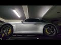 Porsche 718 Cayman GT4 RS cold start (w/992 911 GT3 on the lift)