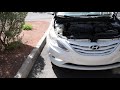 How to replace a 2013 Hyundai Sonata GLS Headlight bulbs (LOW BEAM).